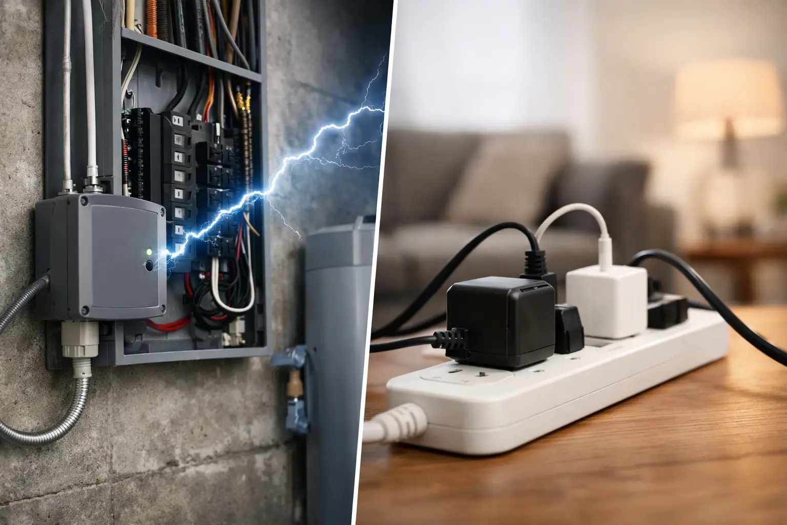 Whole Home Surge Protector vs Power Strip